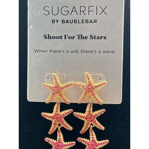 Sugarfix By Baublebar Pink Rhinestone Starfish Drop Earrings Nickel Free